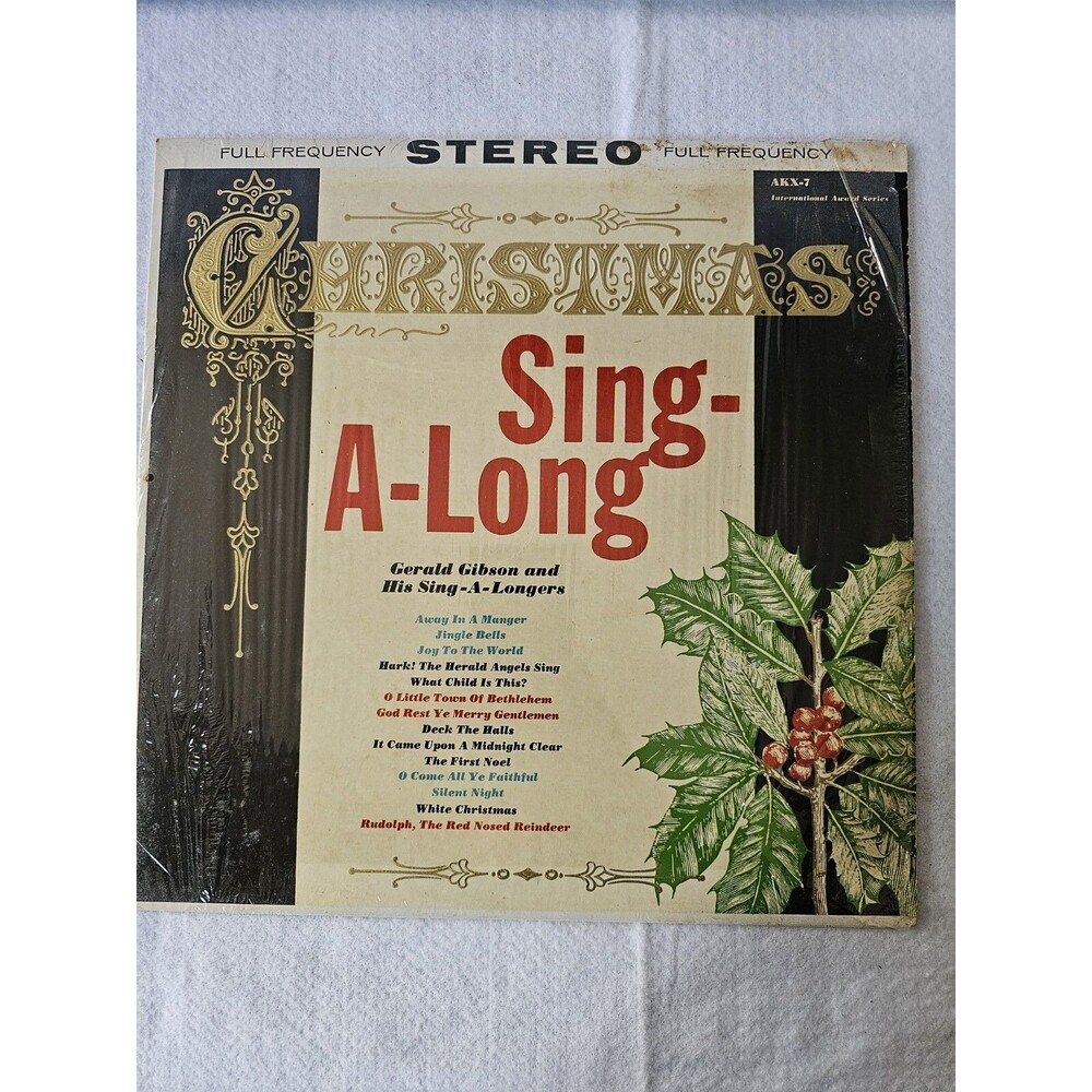 Vintage Vinyl Christmas Sing - A - Long Gerald Gibson and His Sing - A - Longers